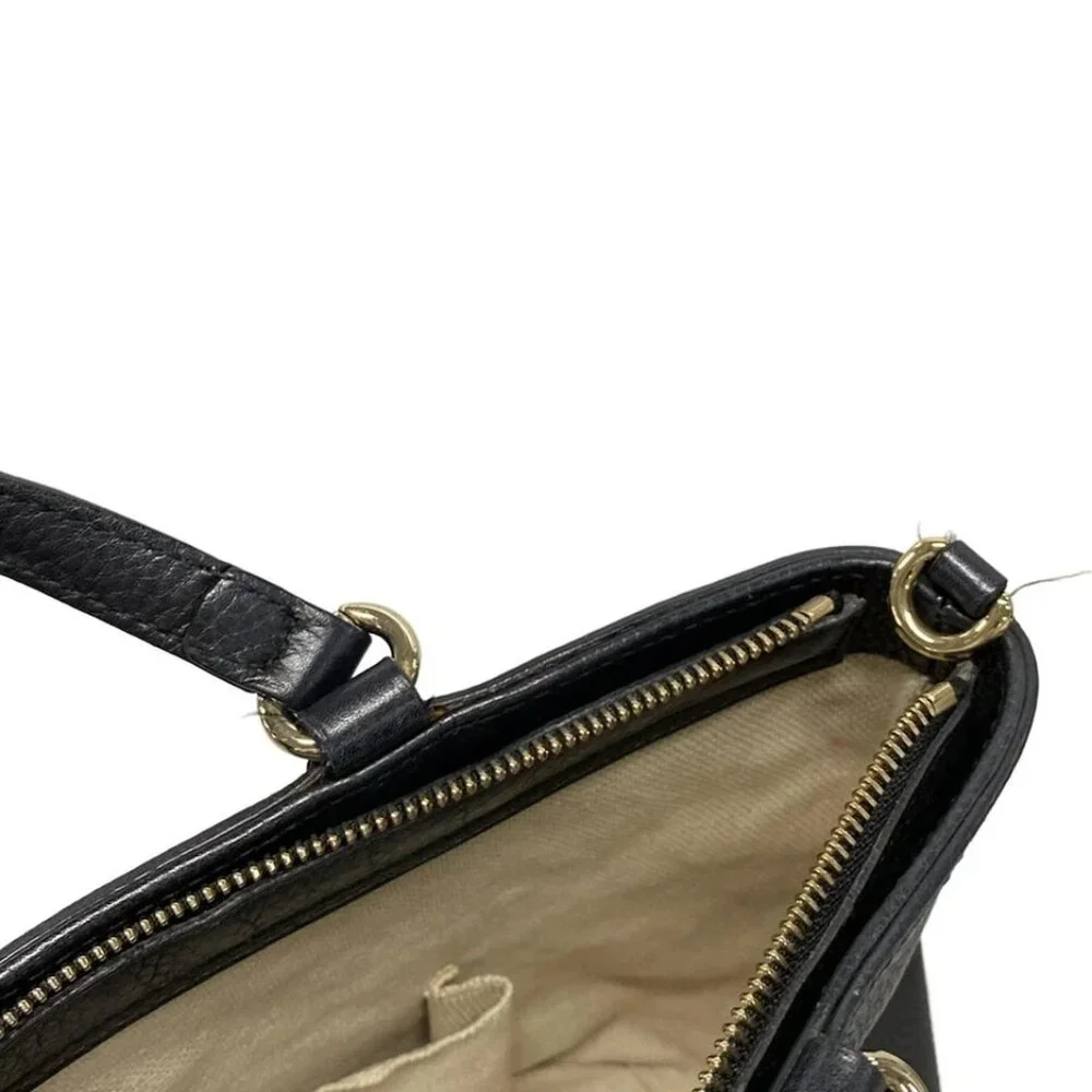 GUCCI Soho Black Leather - Handbag 682-062825 - Picture 9 of 14
